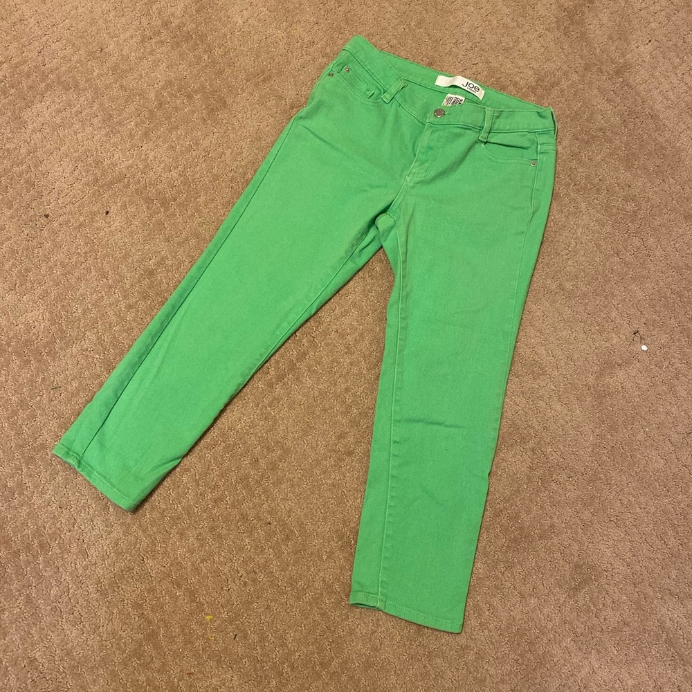 Joe Fresh - Woman’s lime green cropped skinny jeans, Size: 4